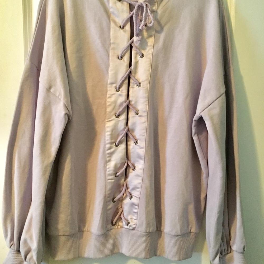 A lilac hoodie